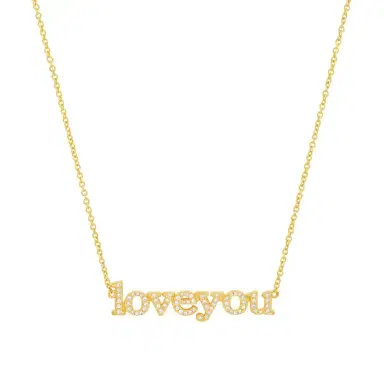 Jennifer Meyer Diamond Love You Necklace | Thumbnail 1