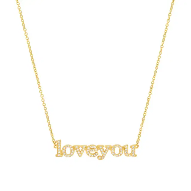 Jennifer Meyer Diamond Love You Necklace
