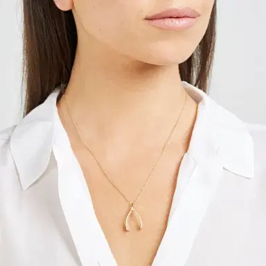 Jennifer Meyer Diamond Wishbone Necklace | Thumbnail 3