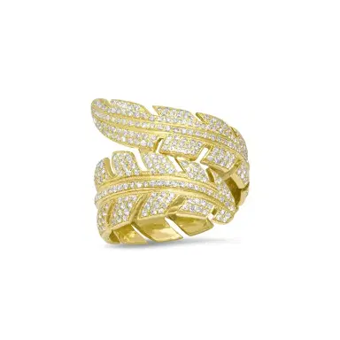Jennifer Meyer Diamond Wrap Leaf Ring | Thumbnail 2 Jennifer Meyer Diamond Wrap Leaf Ring | Thumbnail 2