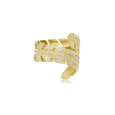 Jennifer Meyer Diamond Wrap Leaf Ring | Thumbnail 3 Jennifer Meyer Diamond Wrap Leaf Ring | Thumbnail 3