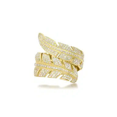 Jennifer Meyer Diamond Wrap Leaf Ring | Thumbnail 1 Jennifer Meyer Diamond Wrap Leaf Ring | Thumbnail 1