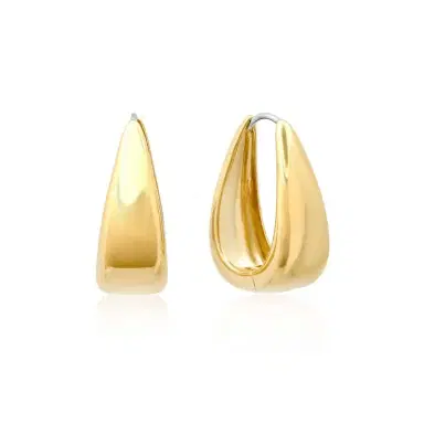 Jennifer Meyer Elongated Teardrop Huggies | Thumbnail 2