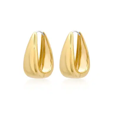 Jennifer Meyer Elongated Teardrop Huggies | Thumbnail 1