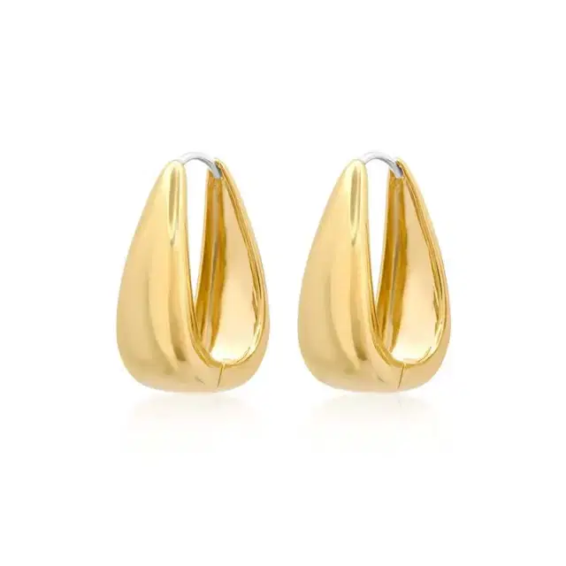 Jennifer Meyer Elongated Teardrop Huggies
