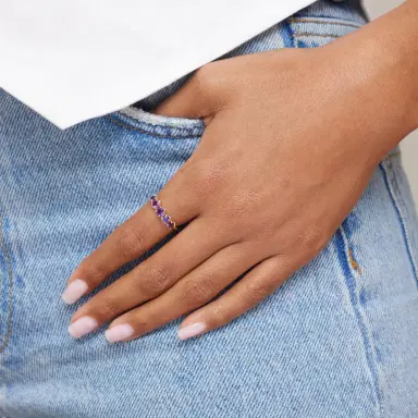 Jennifer Meyer Graduated Amethyst Ring | Thumbnail 5 Jennifer Meyer Graduated Amethyst Ring | Thumbnail 5