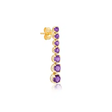 Jennifer Meyer Graduated Amethyst Tennis Studs | Thumbnail 2 Jennifer Meyer Graduated Amethyst Tennis Studs | Thumbnail 2