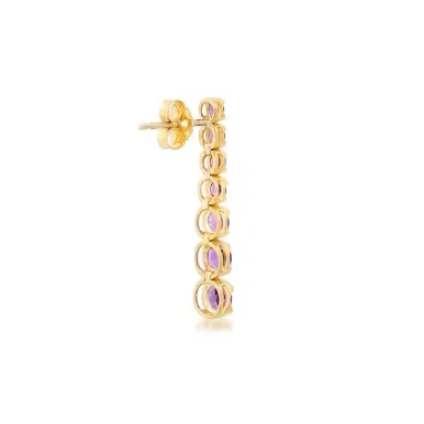 Jennifer Meyer Graduated Amethyst Tennis Studs | Thumbnail 3 Jennifer Meyer Graduated Amethyst Tennis Studs | Thumbnail 3