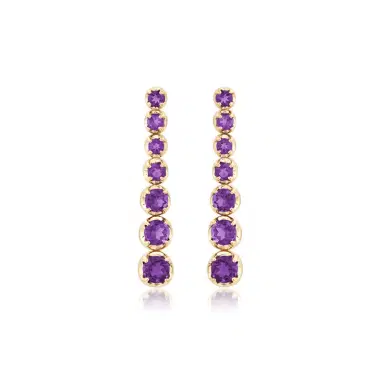 Jennifer Meyer Graduated Amethyst Tennis Studs | Thumbnail 1 Jennifer Meyer Graduated Amethyst Tennis Studs | Thumbnail 1