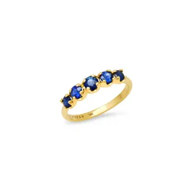 Jennifer Meyer Graduated Blue Sapphire Ring | Thumbnail 1 Jennifer Meyer Graduated Blue Sapphire Ring | Thumbnail 1