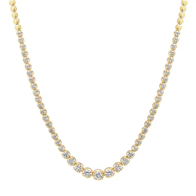 Jennifer Meyer Graduated Diamond Tennis Necklace