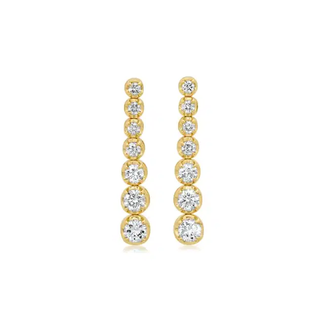 Jennifer Meyer Graduated Diamond Tennis Studs