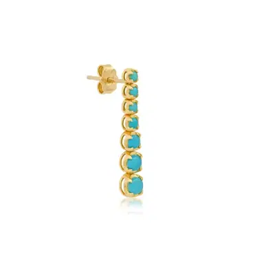 Jennifer Meyer Graduated Turquoise Tennis Studs | Thumbnail 2 Jennifer Meyer Graduated Turquoise Tennis Studs | Thumbnail 2