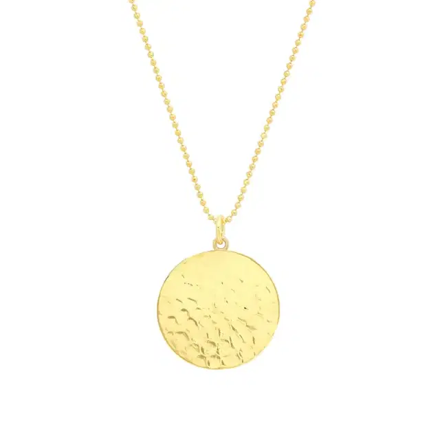 Jennifer Meyer Hammered Disc Pendant Necklace