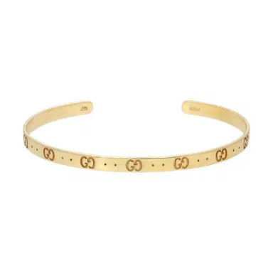 Gucci Gucci Icon 18K Yellow Gold Thin Bangle Bracelet YBA434524001017 - L (7 by The Solist | Thumbnail 1