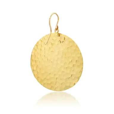 Jennifer Meyer Large Hammered Disc Earrings | Thumbnail 3