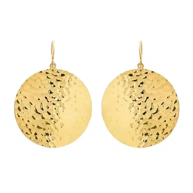 Jennifer Meyer Large Hammered Disc Earrings | Thumbnail 1