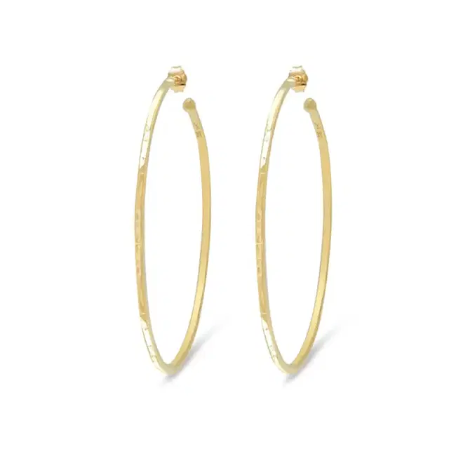 Jennifer Meyer Large Hammered Hoops