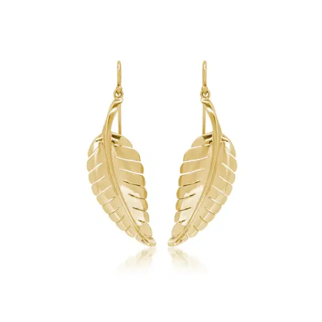 Large Leaf Earrings