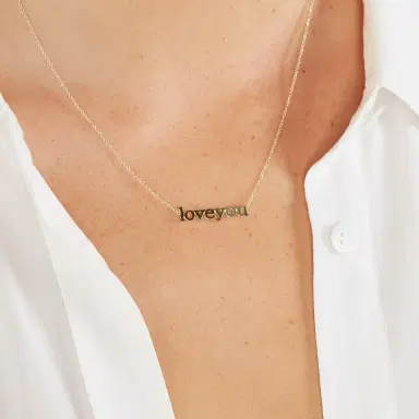 Jennifer Meyer Love You Necklace | Thumbnail 2