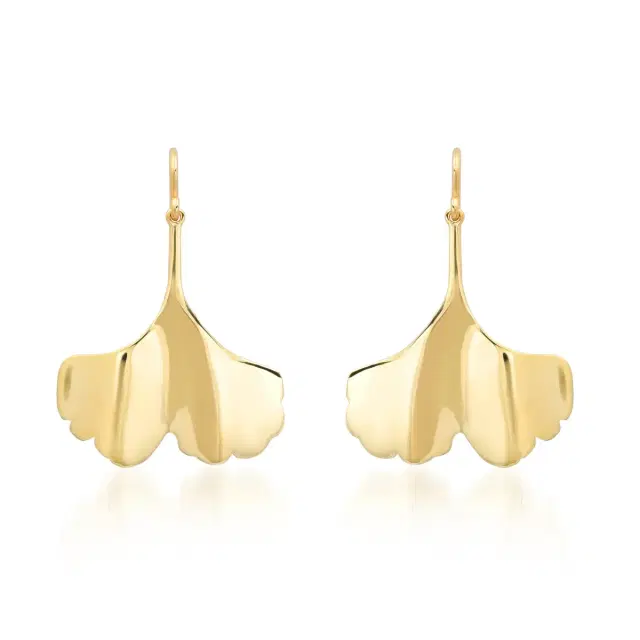 Jennifer Meyer Luxe Ginkgo Leaf Earrings