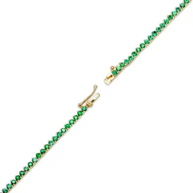 Jennifer Meyer Luxe Graduated 3-Prong Emerald Tennis Necklace | Thumbnail 3 Jennifer Meyer Luxe Graduated 3-Prong Emerald Tennis Necklace | Thumbnail 3