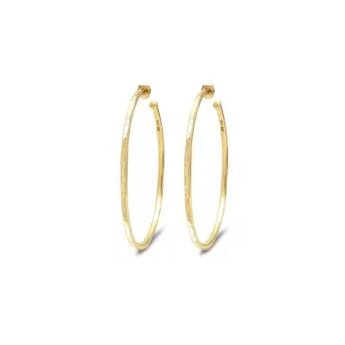 Jennifer Meyer Medium Hammered Hoops | Thumbnail 1