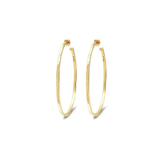 Jennifer Meyer Medium Hammered Hoops