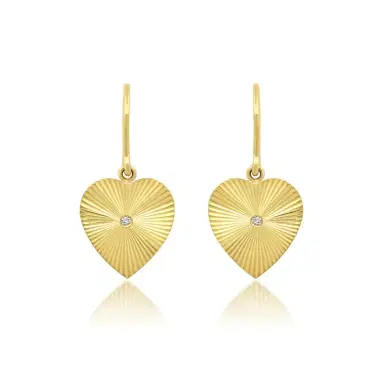 Jennifer Meyer Mini 70's Heart Drop Earrings | Thumbnail 1 Jennifer Meyer Mini 70's Heart Drop Earrings | Thumbnail 1