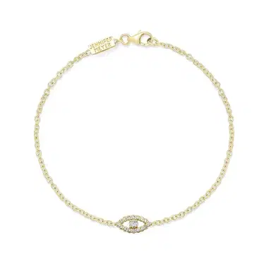 Jennifer Meyer Mini Diamond Open Evil Eye Bracelet | Thumbnail 1 Jennifer Meyer Mini Diamond Open Evil Eye Bracelet | Thumbnail 1