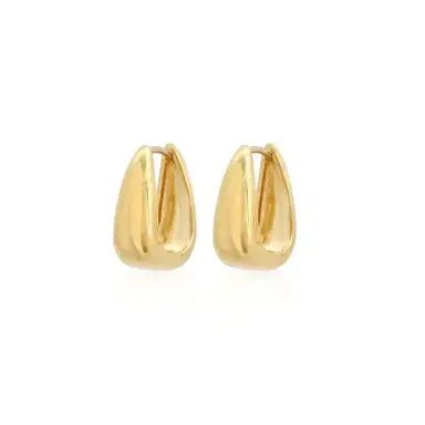 Jennifer Meyer Mini Elongated Teardrop Huggies | Thumbnail 1 Jennifer Meyer Mini Elongated Teardrop Huggies | Thumbnail 1