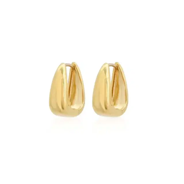 Jennifer Meyer Mini Elongated Teardrop Huggies