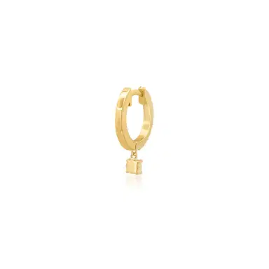 Jennifer Meyer Small Diamond Huggies with 4-Prong Set Diamond Drop | Thumbnail 4
