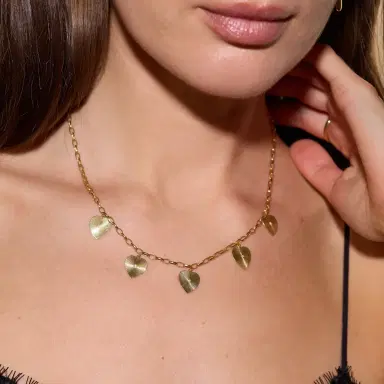 Jennifer Meyer Small Edith Link Necklace with Mini 70s Heart Accents | Thumbnail 5 Jennifer Meyer Small Edith Link Necklace with Mini 70s Heart Accents | Thumbnail 5
