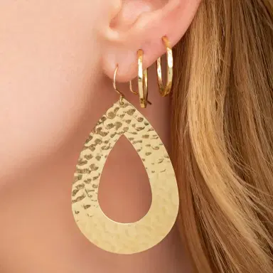 Jennifer Meyer Small Hammered Hoops | Thumbnail 3