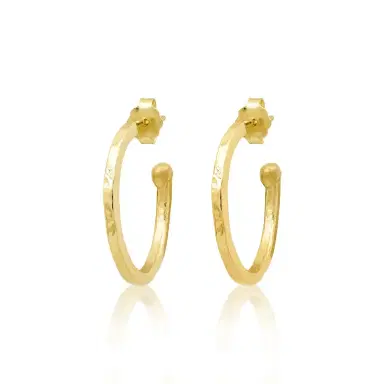 Jennifer Meyer Small Hammered Hoops | Thumbnail 1