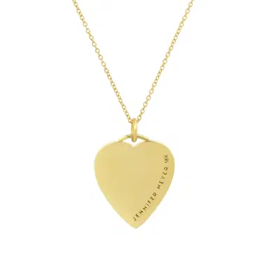 Jennifer Meyer Turquoise Inlay Heart Necklace with Diamonds | Thumbnail 4