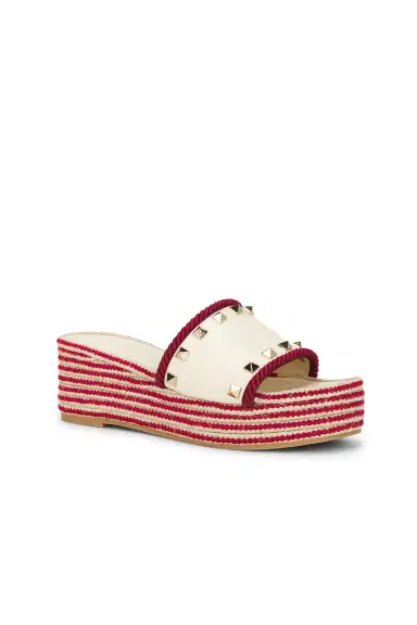 Valentino Garavani Rockstud Flatform Espadrille Slide | Thumbnail 2 Valentino Garavani Rockstud Flatform Espadrille Slide | Thumbnail 2