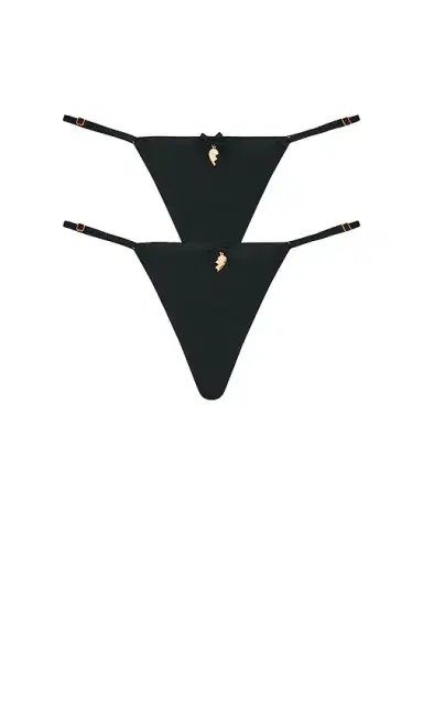 Fleur du Mal Best Friends Charm Luxe V-string | Thumbnail 1