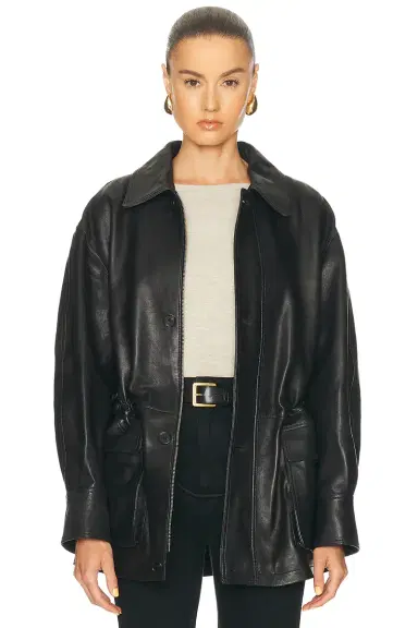 ARMA Maeve Leather Barn Jacket | Thumbnail 2 ARMA Maeve Leather Barn Jacket | Thumbnail 2