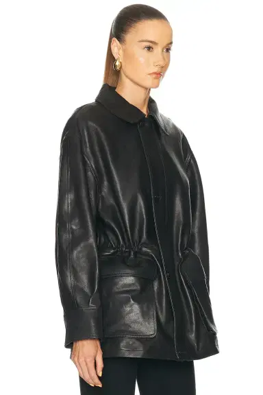 ARMA Maeve Leather Barn Jacket | Thumbnail 3 ARMA Maeve Leather Barn Jacket | Thumbnail 3