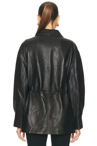 ARMA Maeve Leather Barn Jacket | Thumbnail 4 ARMA Maeve Leather Barn Jacket | Thumbnail 4