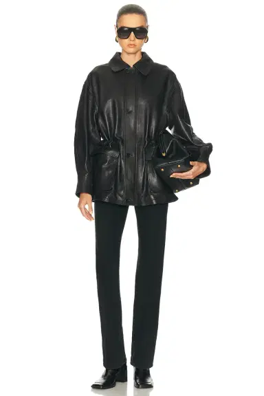 ARMA Maeve Leather Barn Jacket | Thumbnail 5 ARMA Maeve Leather Barn Jacket | Thumbnail 5