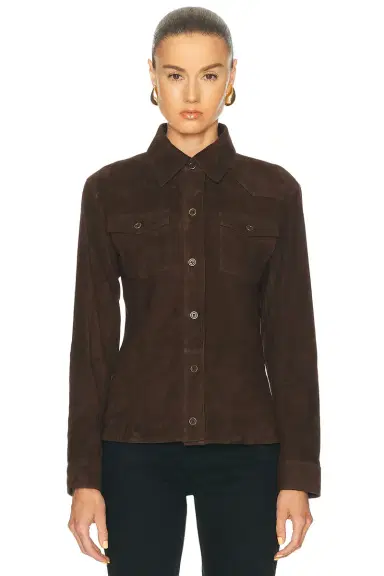 ARMA Faye Goat Suede Overshirt | Thumbnail 2