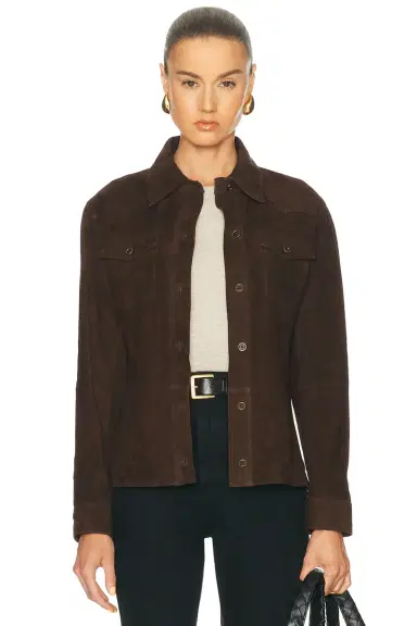 ARMA Faye Goat Suede Overshirt | Thumbnail 1