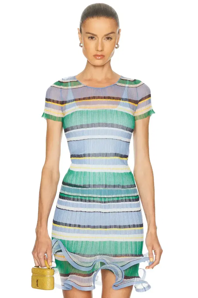 SIMKHAI Knox Plisse Top