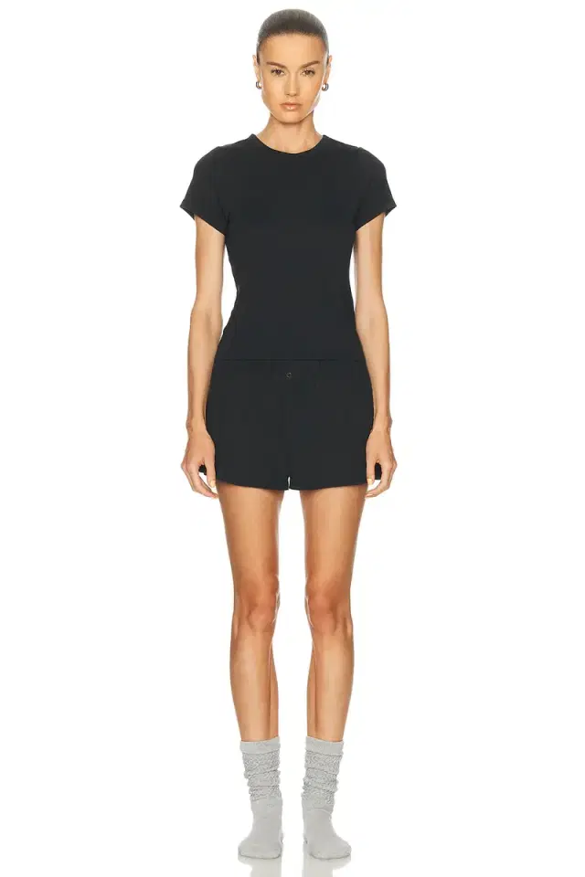 LUNYA Soft Modal Rib Tee Short Pajama Set