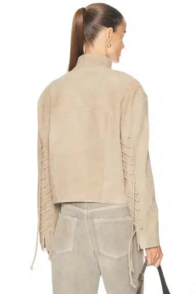 GRLFRND Annika Suede Lace Up Jacket | Thumbnail 3 GRLFRND Annika Suede Lace Up Jacket | Thumbnail 3