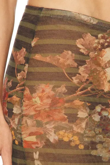 Jean Paul Gaultier Mesh Printed Marinière Grape Long Skirt | Thumbnail 6 Jean Paul Gaultier Mesh Printed Marinière Grape Long Skirt | Thumbnail 6