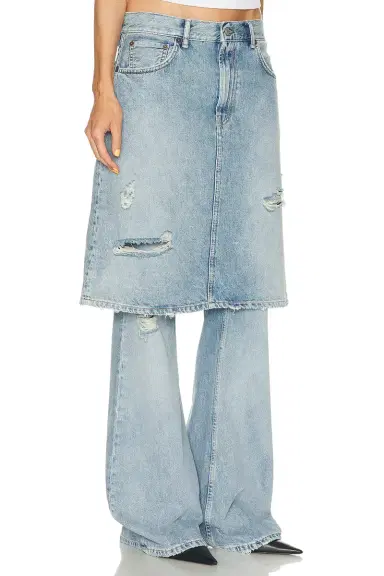 Acne Studios Pert Light Crow Wide Leg | Thumbnail 2 Acne Studios Pert Light Crow Wide Leg | Thumbnail 2